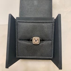 David Yurman Petite Albion Morganite ring- Size 6
